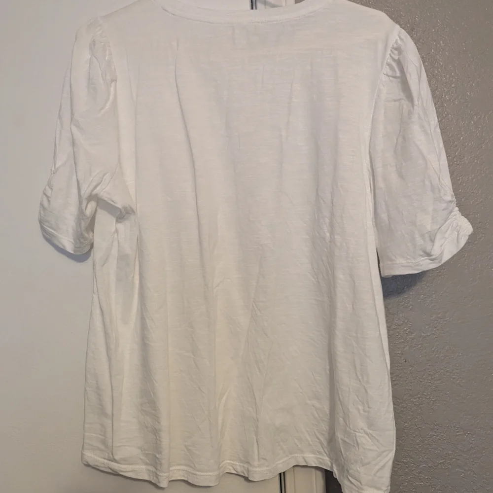 Women's Maurices White Short Sleeve Top XL - Picture 4 of 4
